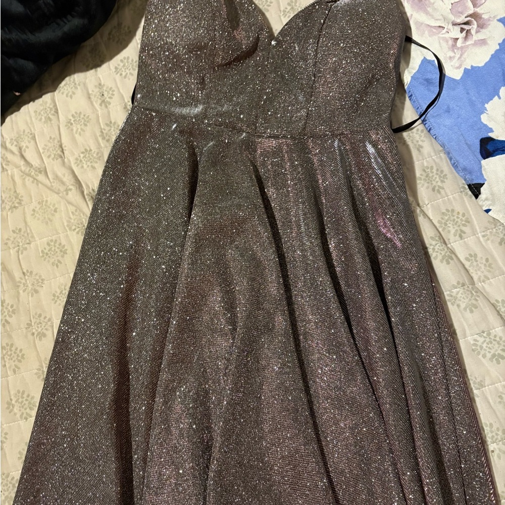 Sparkling Strapless Evening Gown